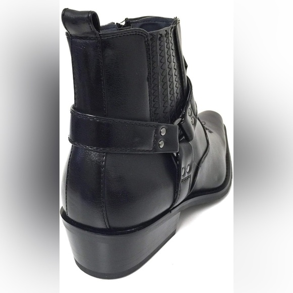 Alberto Fellini Cowboy Boots Western Ankle Leather Lining Side Zipper Shoes 8.5 - Picture 5 of 12